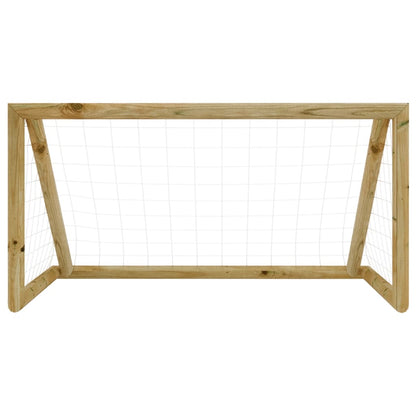 Fußballtor mit Netz 160x80x100 cm Kiefernholz Imprägniert