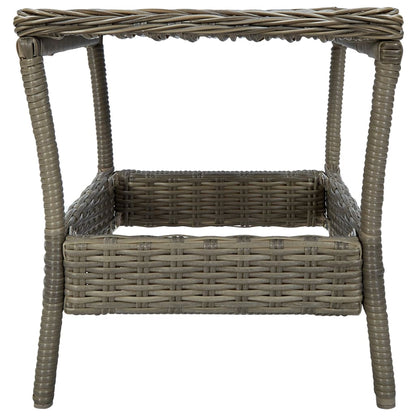 3-tlg. Garten-Lounge-Set mit Auflagen Poly Rattan Braun