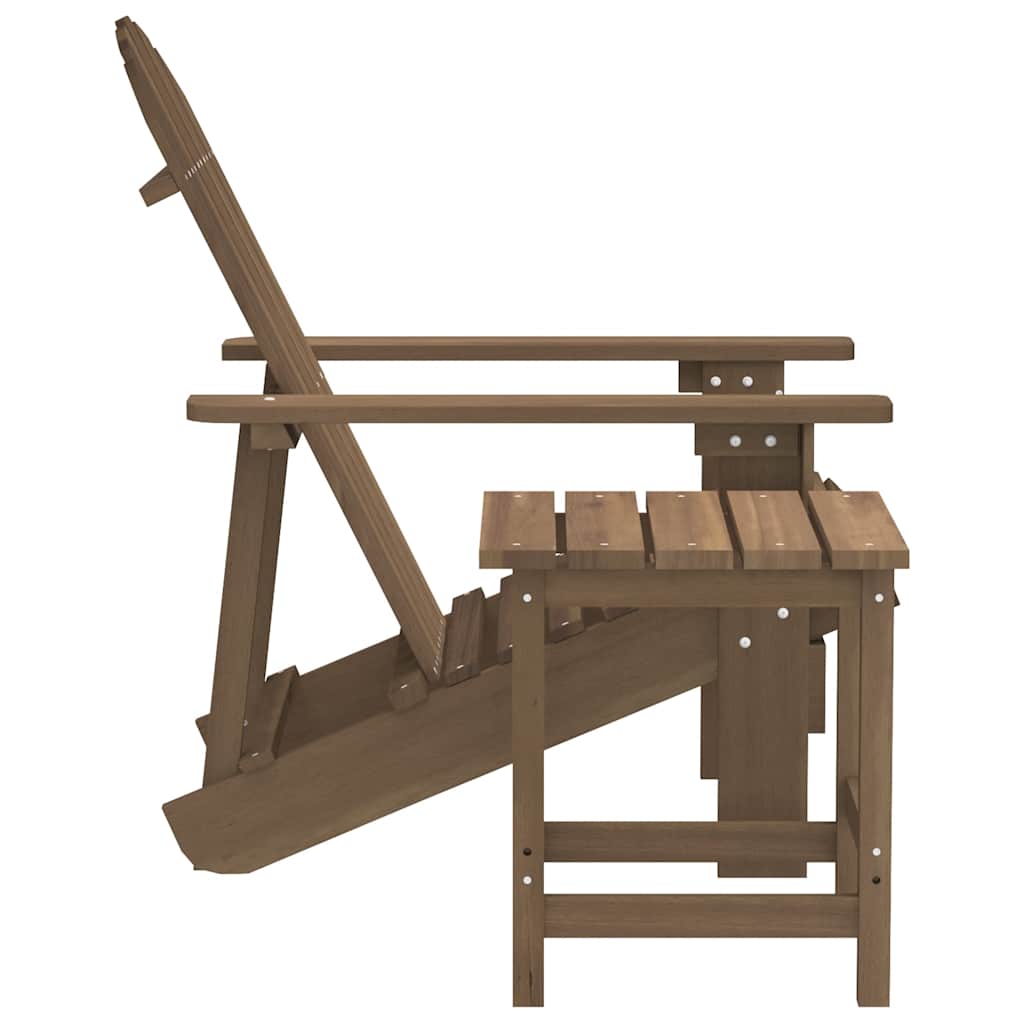 Adirondack-Gartenstuhl mit Tisch Massivholz Tanne Braun