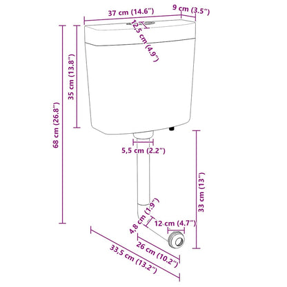 Spülkasten Wasserzulauf Unten 3/6 L Olivgrün