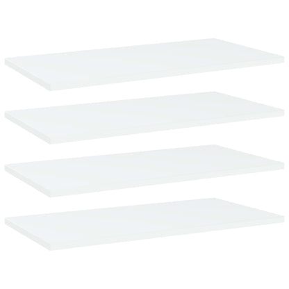 Bücherregal-Bretter 4 Stk. Weiß 60x30x1,5 cm Holzwerkstoff