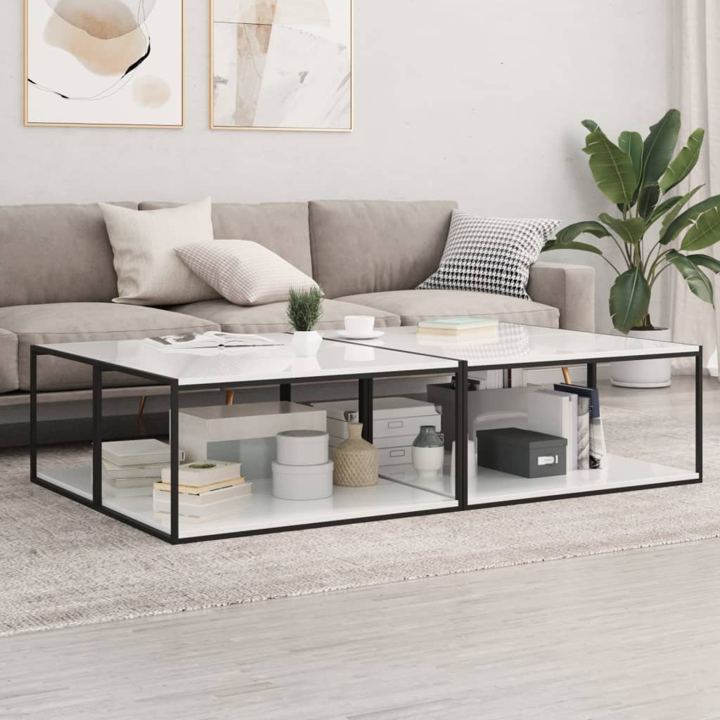 Bücherregal-Bretter 8 Stk. Hochglanz-Weiß 80x50x1,5 cm