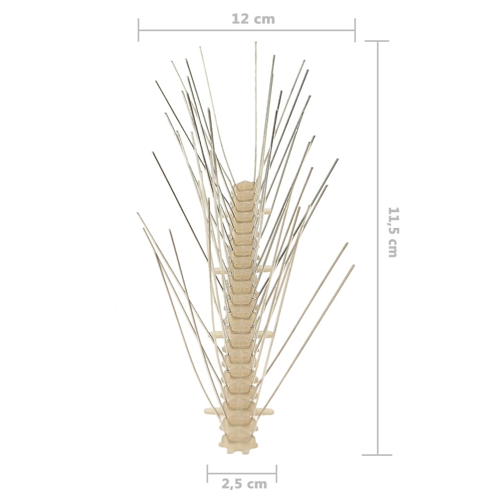 20-tlg. Vogelabwehr-Spikes-Set 10 m Kunststoff 4-reihig