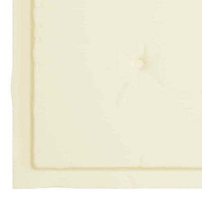 Gartenstühle mit Creme Kissen 6 Stk. Massivholz Teak