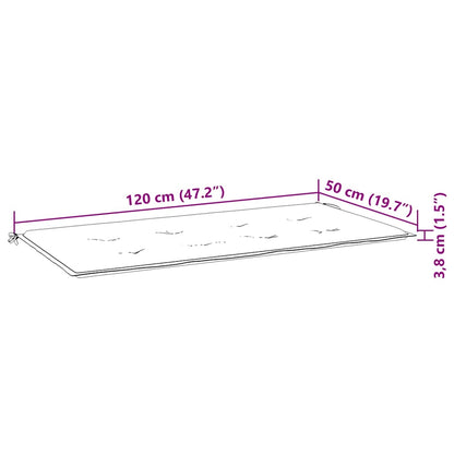 Gartenbank mit Auflage 120 cm Massivholz Akazie