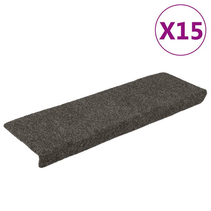 Stufenmatten Selbstklebend 15 Stk. 65x21x4 cm Anthrazit Rechteckiger Rand