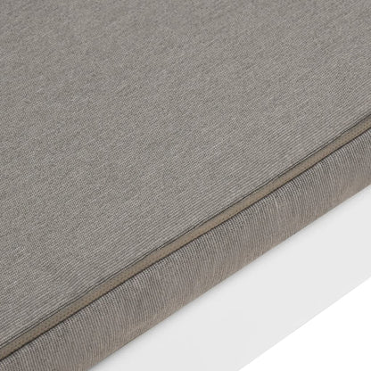 6-tlg. Garten-Lounge-Set mit Auflagen Kunststoff Weiß