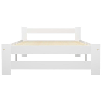 Massivholzbett Weiß Kiefer 90x200 cm