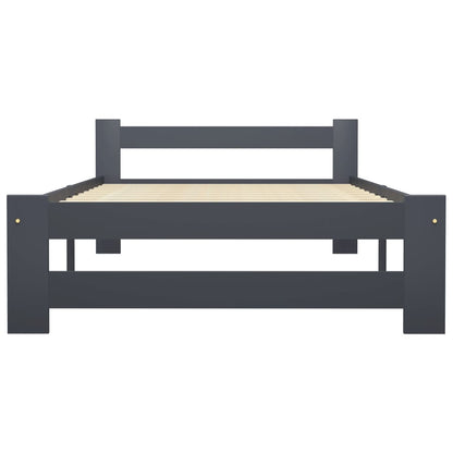 Massivholzbett Dunkelgrau Kiefer 100x200 cm