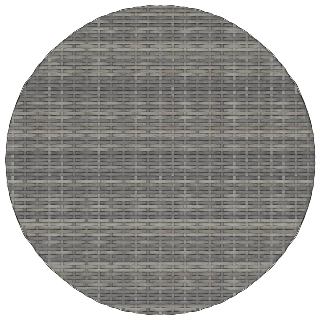 5-tlg. Garten-Sofagarnitur mit Auflagen Poly Rattan Grau