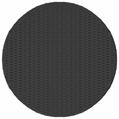 5-tlg. Garten-Sofagarnitur mit Auflagen Poly Rattan Schwarz