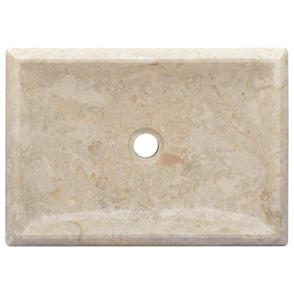 Waschbecken Creme 50x35x10 cm Marmor