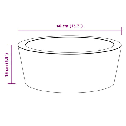 Waschbecken Creme Ø40x15 cm Marmor