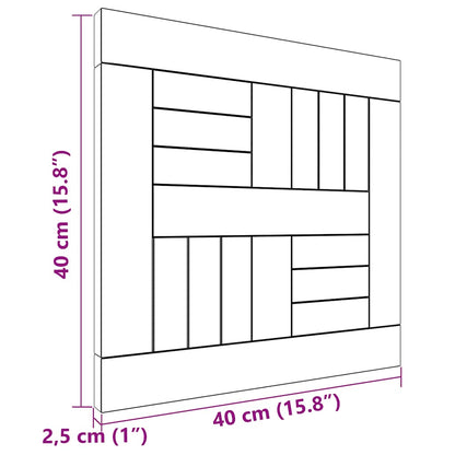 Tischplatte Quadratisch 40x40x2,5 cm Massivholz Teak