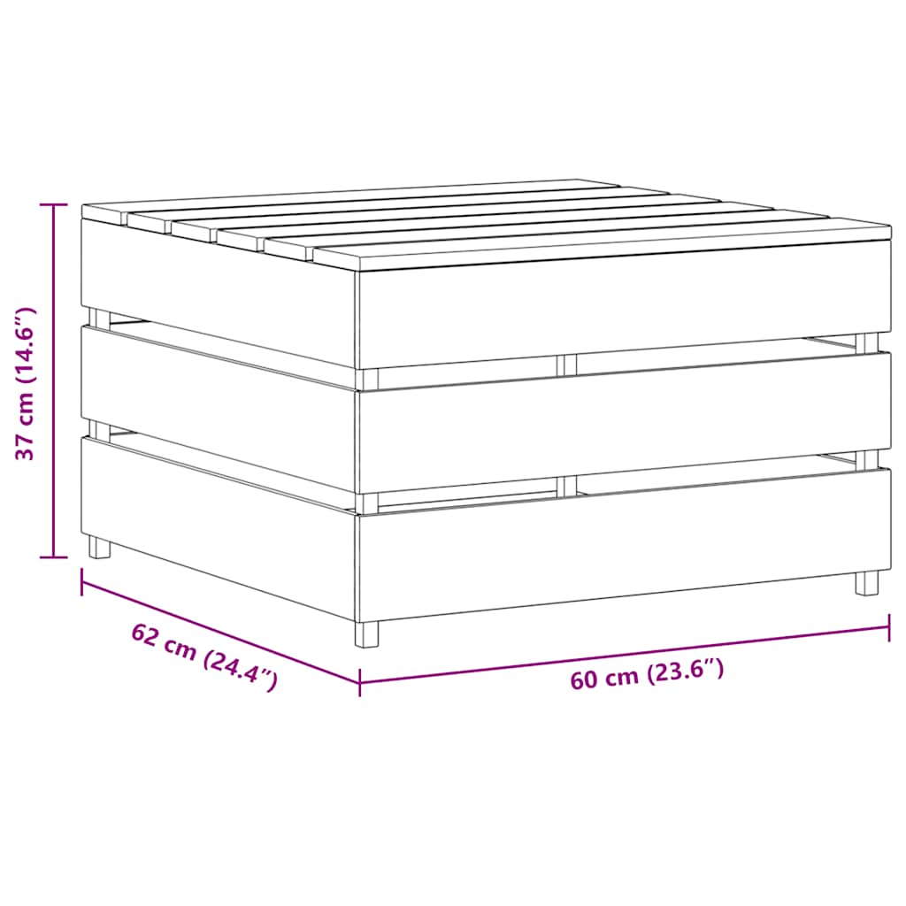 Garten-Palettentische 2 Stk. Imprägniertes Kiefernholz
