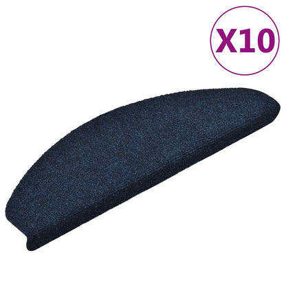 Stufenmatten Selbstklebend 10 Stk. 65x21x4 cm Marineblau Halbrund Groß