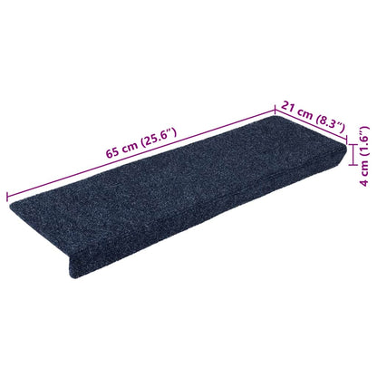 Stufenmatten Selbstklebend 10 Stk. 65x21x4 cm Anthrazit Rechteckiger Rand