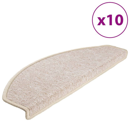 Stufenmatten 10 Stk. 65x24x4 cm Taupe Halbrund Groß