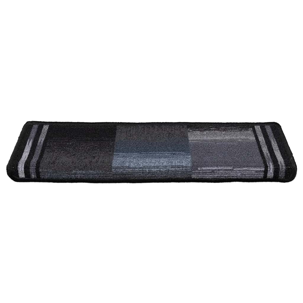 Stufenmatten Selbstklebend 10 Stk 65x21x4 cm Schwarz Grau