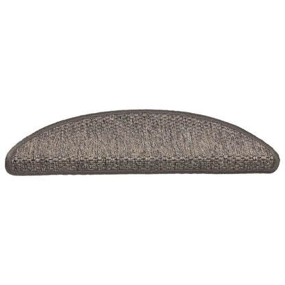 Treppenmatten Selbstklebend Sisal-Look 15 Stk 56x17x3 Grau-Beige