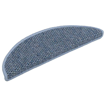Treppenmatten Selbstklebend Sisal-Optik 15 Stk. 56x17x3cm Blau