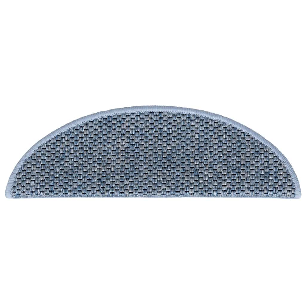 Treppenmatten Selbstklebend Sisal-Optik 15 Stk. 56x17x3cm Blau