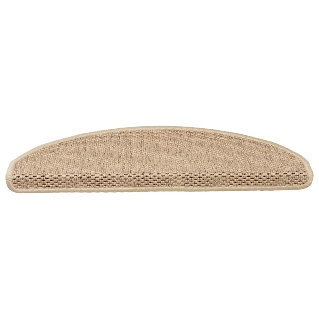 Treppenmatten Selbstklebend Sisal-Optik 15 Stk. 65x21x4 cm Sand