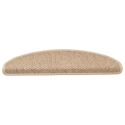 Treppenmatten Selbstklebend Sisal-Optik 15 Stk. 65x21x4 cm Sand