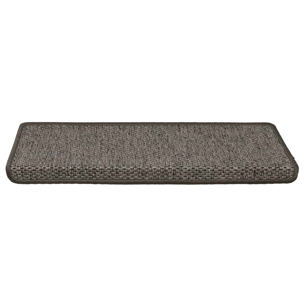 Treppenmatten Selbstklebend Sisal 15Stk. 65x21x4cm Grau & Beige