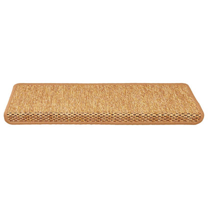 Treppenmatten Selbstklebend Sisal-Optik 15Stk. 65x21x4cm Sisal