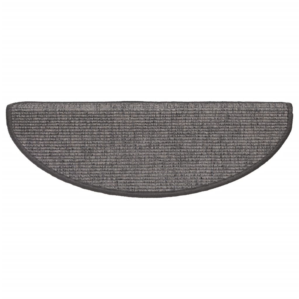 Stufenmatten 15 Stk. 65x21x4 cm Beige und Grau Halbrund Groß