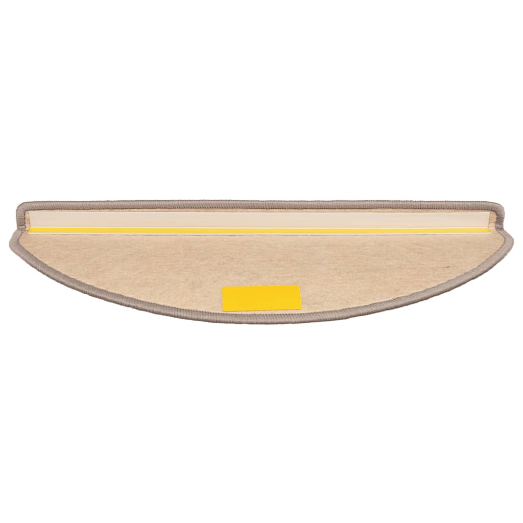 Stufenmatten 15 Stk. 65x21x4 cm Dunkelbeige Halbrund Groß