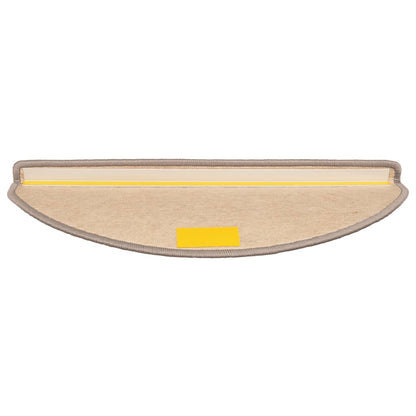 Stufenmatten 15 Stk. 65x21x4 cm Dunkelbeige Halbrund Groß