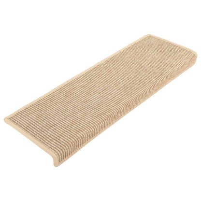 Stufenmatten 15 Stk. 65x21x4 cm Hellbeige Rechteckiger Rand