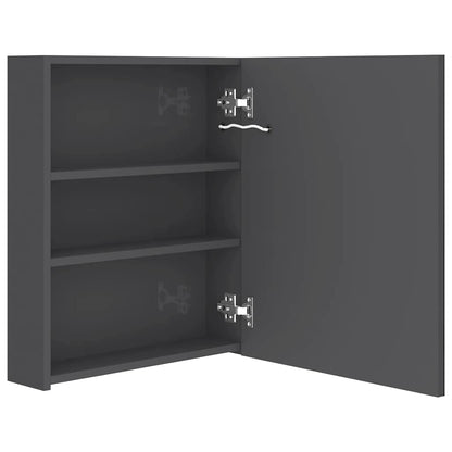 LED-Spiegelschrank fürs Bad Glänzend Grau 50x14x60 cm