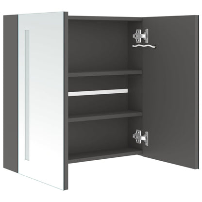 LED-Spiegelschrank fürs Bad Grau 62x14x60 cm