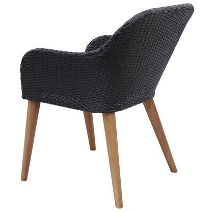 3-tlg. Garten-Essgruppe Schwarz