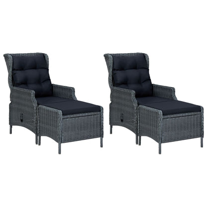 5-tlg. Garten-Essgruppe Dunkelgrau