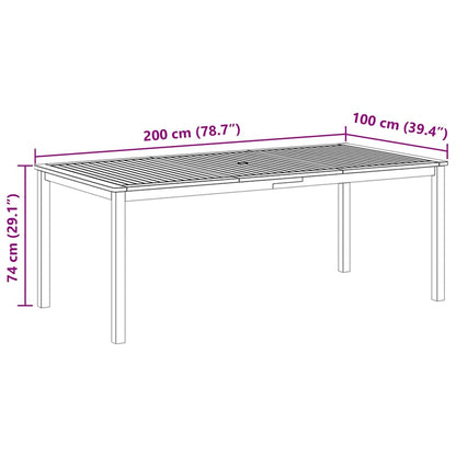 7-tlg. Garten-Essgruppe Schwarz