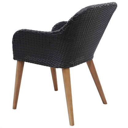 7-tlg. Garten-Essgruppe Schwarz