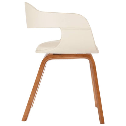 Esszimmerstuhl Weiß Bugholz und Kunstleder