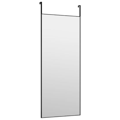 Türspiegel Schwarz 40x100 cm Glas und Aluminium
