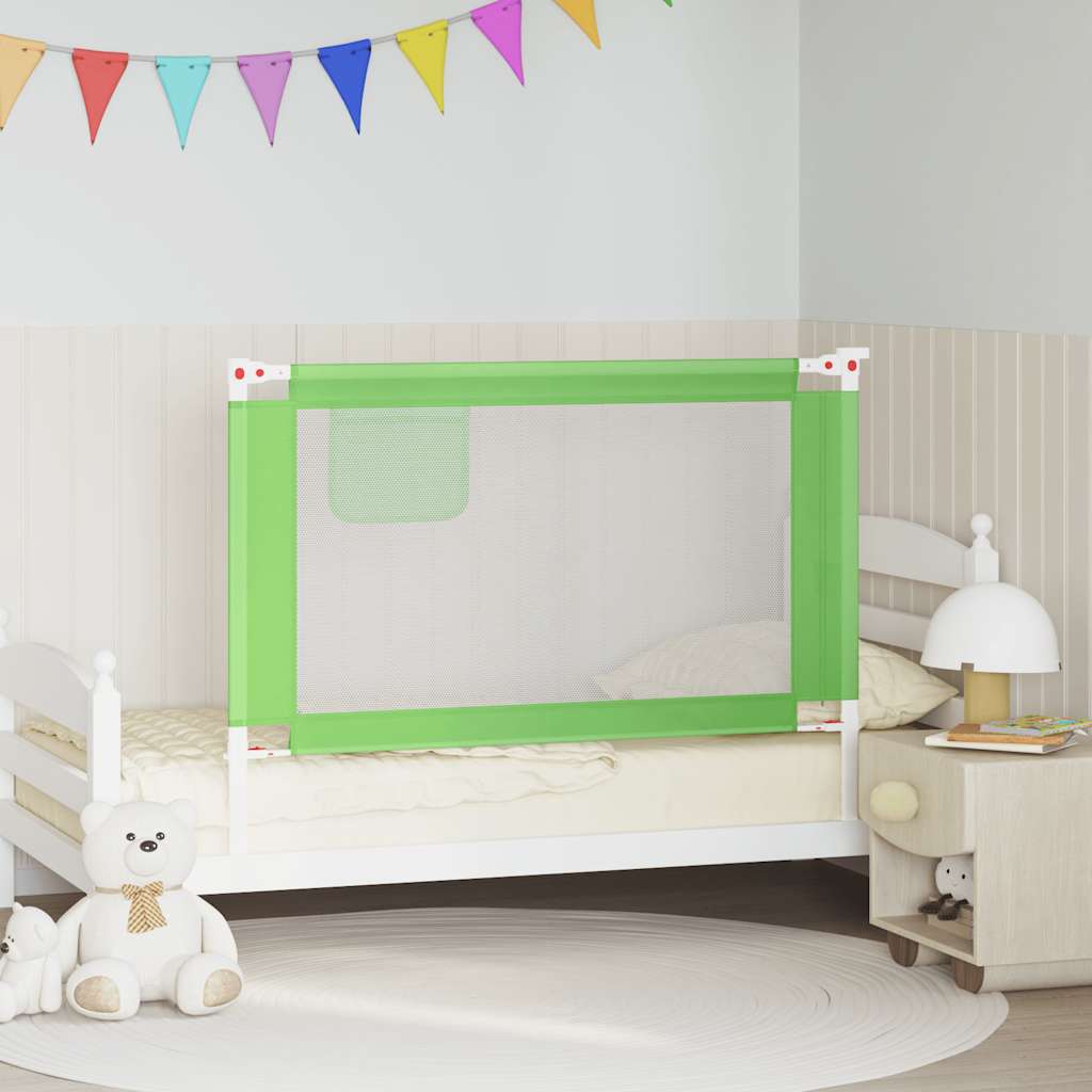 Kleinkind-Bettschutzgitter Grün 120x25 cm Stoff