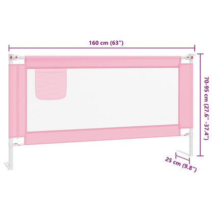 Kleinkind-Bettschutzgitter Rosa 160x25 cm Stoff
