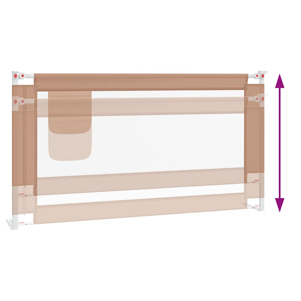 Kleinkind-Bettschutzgitter Taupe 160x25 cm Stoff