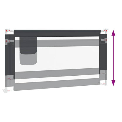 Kleinkind-Bettschutzgitter Dunkelgrau 160x25 cm Stoff