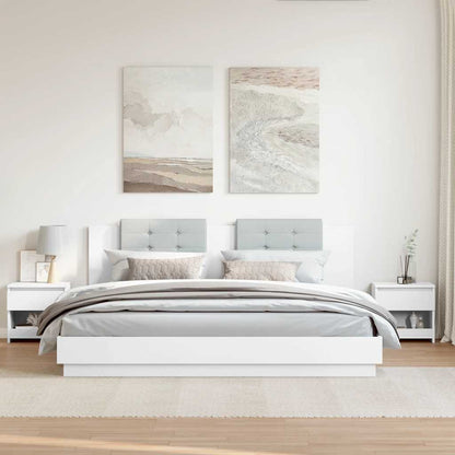 Nachttische 2 Stk. Weiß 40x30x39 cm Holzwerkstoff