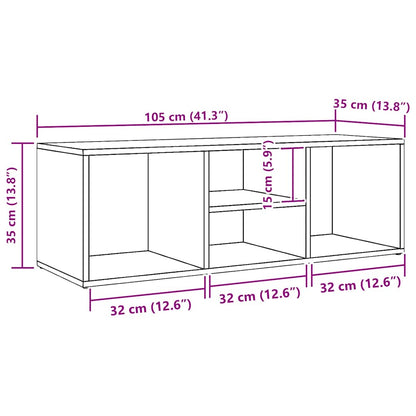 Schuhbank Weiß 105x35x35 cm Holzwerkstoff