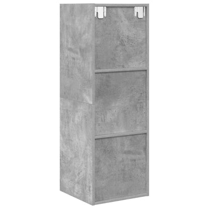 TV-Wandschrank Betongrau 37x37x107 cm Holzwerkstoff