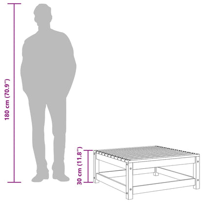 Gartenhocker 70x70x30 cm Honigbraun Massivholz Kiefer
